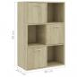 Preview: Lagerschrank Sonoma-Eiche 60x29,5x90 cm Holzwerkstoff