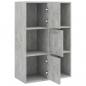 Preview: Lagerschrank Betongrau 60x29,5x90 cm Holzwerkstoff