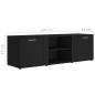 Preview: TV-Schrank Schwarz 120x34x37 cm Holzwerkstoff