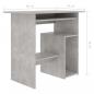 Preview: Schreibtisch Betongrau 80x45x74 cm Holzwerkstoff