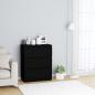 Preview: ARDEBO.de - Sideboard Schwarz 60x35x76 cm Holzwerkstoff