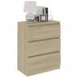 Preview: Sideboard Sonoma-Eiche 60x35x76 cm Holzwerkstoff