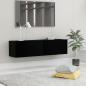 Preview: ARDEBO.de - TV-Schrank Schwarz 120x30x30 cm Holzwerkstoff