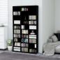 Preview: ARDEBO.de - CD-Schrank Schwarz 102x16x177,5 cm Holzwerkstoff