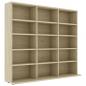 Preview: CD-Regal Sonoma-Eiche 102x23x89,5 cm Holzwerkstoff