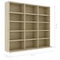 Preview: CD-Regal Sonoma-Eiche 102x23x89,5 cm Holzwerkstoff