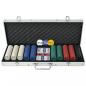 Preview: ARDEBO.de - Poker Set mit 500 Chips Aluminium