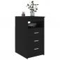 Preview: Sideboard mit Schubladen Schwarz 40x50x76 cm Holzwerkstoff