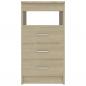 Preview: Sideboard mit Schubladen Sonoma-Eiche 40x50x76 cm Holzwerkstoff