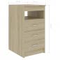 Preview: Sideboard mit Schubladen Sonoma-Eiche 40x50x76 cm Holzwerkstoff