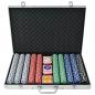 Preview: ARDEBO.de - Poker Set mit 1.000 Chips Aluminium