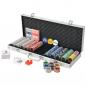 Preview: Poker Set mit 500 Laserchips Aluminium