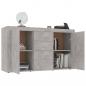 Preview: Sideboard Betongrau 120x36x69 cm Holzwerkstoff