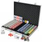 Preview: Poker Set mit 1.000 Laserchips Aluminium