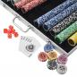 Preview: Poker Set mit 1.000 Laserchips Aluminium