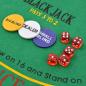 Preview: Kombiniertes Poker/Blackjack Set mit 600 Laserchips Aluminium