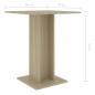 Preview: Bistrotisch Sonoma-Eiche 60x60x75 cm Holzwerkstoff