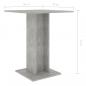 Preview: Bistrotisch Betongrau 60x60x75 cm Holzwerkstoff