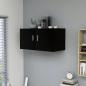 Preview: ARDEBO.de - Wandschrank Schwarz 80 x 39 x 40 cm Holzwerkstoff