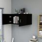 Preview: Wandschrank Schwarz 80 x 39 x 40 cm Holzwerkstoff