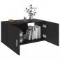 Preview: Wandschrank Schwarz 80 x 39 x 40 cm Holzwerkstoff