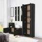 Preview: Garderobenschrank Schwarz 55x25x189 cm Holzwerkstoff