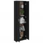 Preview: Garderobenschrank Schwarz 55x25x189 cm Holzwerkstoff