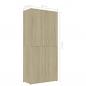 Preview: Schuhschrank Sonoma-Eiche 80x39x178 cm Holzwerkstoff