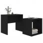 Preview: Couchtisch-Set Schwarz 48x30x45 cm Holzwerkstoff