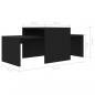 Preview: Couchtisch-Set Schwarz 100x48x40 cm Holzwerkstoff