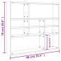 Preview: Wandregal Sonoma-Eiche 90x16x78 cm Holzwerkstoff