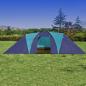 Preview: Campingzelt Stoff 9 Personen Dunkelblau und Blau