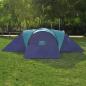 Preview: Campingzelt Stoff 9 Personen Dunkelblau und Blau