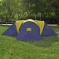 Preview: Camping-Zelt Stoff 9 Personen Blau und Gelb