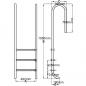 Preview: Pool-Leiter 3 Stufen 120 cm Edelstahl 304 