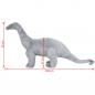 Preview: Plüschtier Brachiosaurus Stehend Plüsch Grau XXL