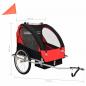 Preview: 2-in-1 Fahrradanhänger und Kinderwagen Schwarz und Rot