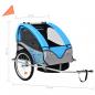 Preview: 2-in-1 Fahrradanhänger und Kinderwagen Blau und Grau