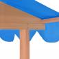 Preview: Kinderspielhaus mit Sandkasten Tannenholz Blau UV50 