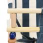 Preview: Babyschaukel mit Sicherheitsgurt Baumwolle Holz Blau