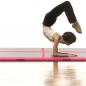 Preview: Aufblasbare Gymnastikmatte mit Pumpe 300×100×10 cm PVC Rosa