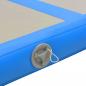 Preview: Aufblasbare Gymnastikmatte mit Pumpe 300x100x10 cm PVC Blau  