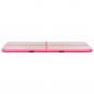 Preview: Aufblasbare Gymnastikmatte mit Pumpe 400x100x10 cm PVC Rosa