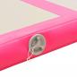 Preview: Aufblasbare Gymnastikmatte mit Pumpe 600x100x10 cm PVC Rosa