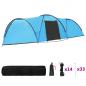 Preview: Camping-Zelt Iglu 650x240x190 cm 8 Personen Blau