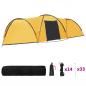 Preview: Camping-Zelt Iglu 650x240x190 cm 8 Personen Gelb