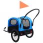 Preview: 2-in-1 Fahrradanhänger für Hunde und Buggy Blau und Schwarz