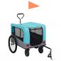 Preview: 2-in-1 Fahrradanhänger für Hunde und Buggy Blau und Grau