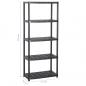 Preview: Lagerregal 5-Tier Schwarz 71x38x170 cm Kunststoff 