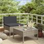 Preview: ARDEBO.de - 2-tlg. Garten-Lounge-Set mit Auflagen Poly Rattan Grau